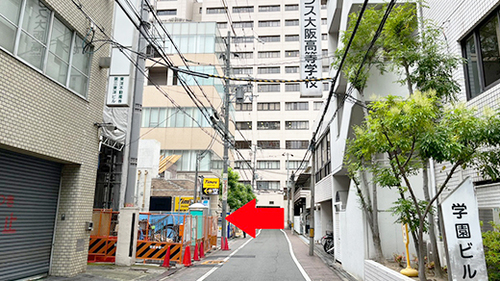 タイムズグランフロント大阪東第２の前の道