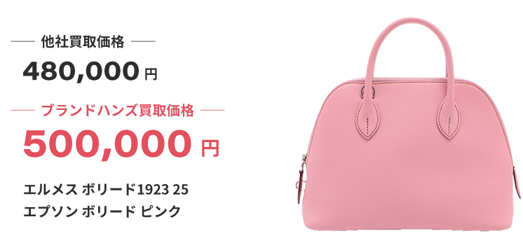 ブランド買取ブランドハンズエルメスボリード1923-25エプソンボリードピンクバッグ買取