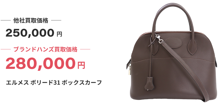 ブランド買取ブランドハンズ神戸三宮エルメスボリード31ボックスカーフ買取