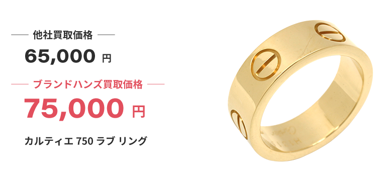 ブランド買取ブランドハンズ西宮カルティエ750ラブリング買取