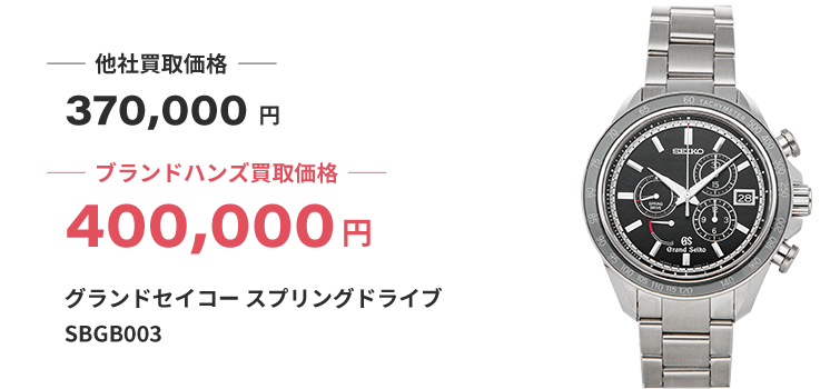 ブランド買取ブランドハンズ梅田グランドセイコースプリングドライブSBGB003時計買取