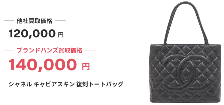 ブランド買取ブランドハンズ川西シャネルキャビアスキン復刻トートバッグ買取