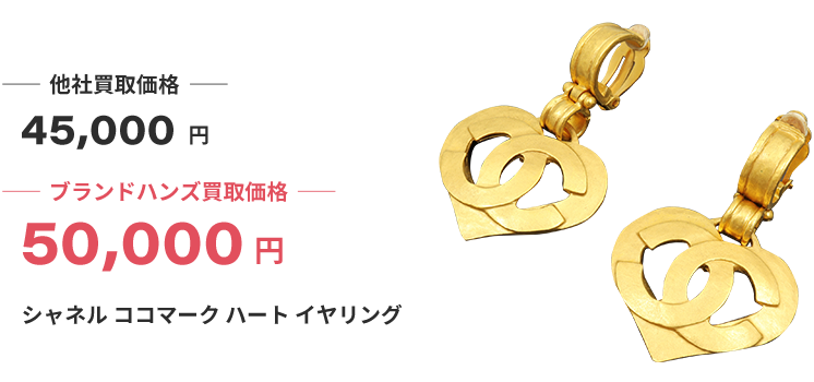 ブランド買取ブランドハンズシャネルココマークハートイヤリング買取