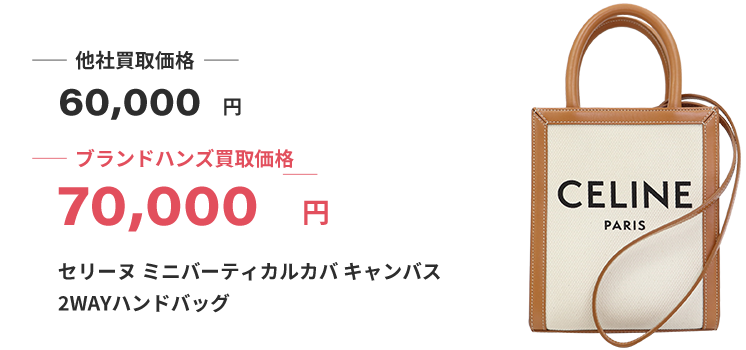 ブランド買取ブランドハンズ河原町セリーヌ-ミニバーティカルカバ-キャンバス-2WAYハンドバッグ買取
