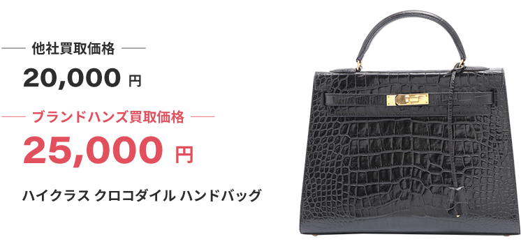 ブランド買取ブランドハンズ大阪ハイクラスクロコダイルハンドバッグ買取