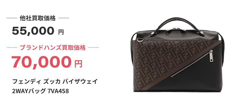 ブランド買取ブランドハンズ宝塚フェンディズッカバイザウェイ2WAYバッグ買取価格