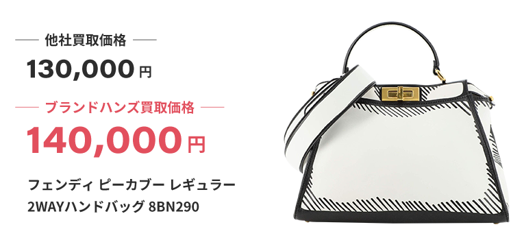 ブランド買取ブランドハンズ神戸三宮フェンディピーカブーレギュラー2WAYハンドバッグ買取