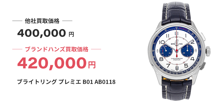 ブランド買取ブランドハンズブライトリング-プレミエ-B01-ベントレーマリナー-AB0118時計買取