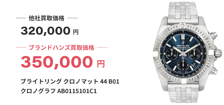 ブランド買取ブランドハンズ吹田ブライトリングクロノマット-44B01クロノグラフ時計買取
