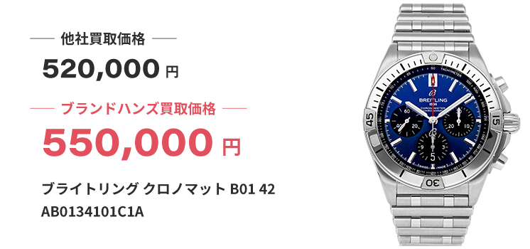 ブランド買取ブランドハンズ枚方ブライトリングクロノマットB0142時計買取