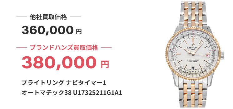 ブランド買取ブランドハンズ梅田ブライトリングナビタイマー1オートマチック38時計買取