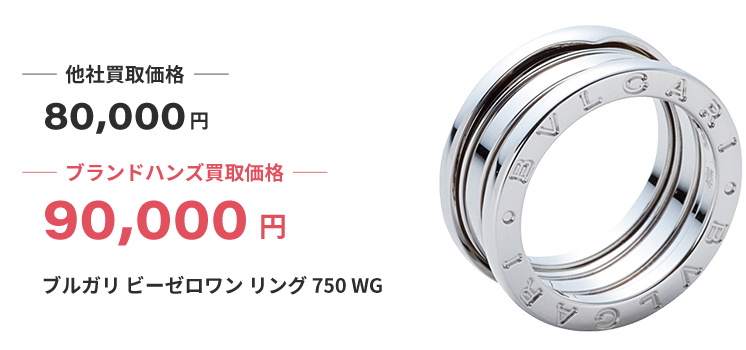 ブランド買取ブランドハンズ梅田ブルガリ-ビーゼロワン-リング-750-WG買取