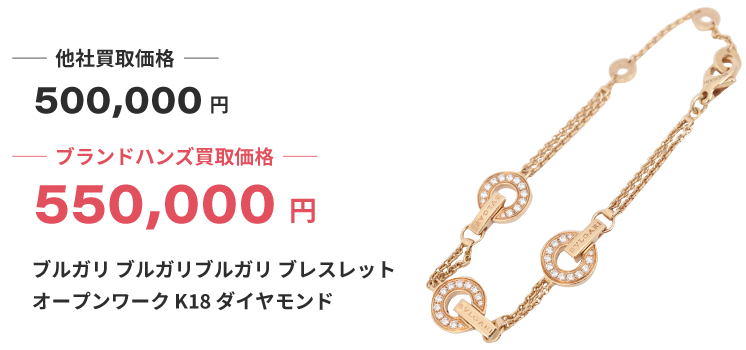 ブランド買取ブランドハンズ難波ブルガリブルガリ-オープンワーク-ブレスレット-K18-ダイヤモンド買取
