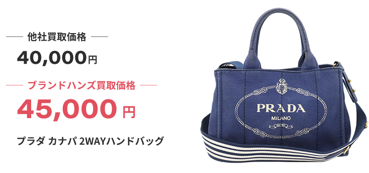 ブランド買取ブランドハンズ川西プラダ-カナパ-2WAYハンドバッグ買取
