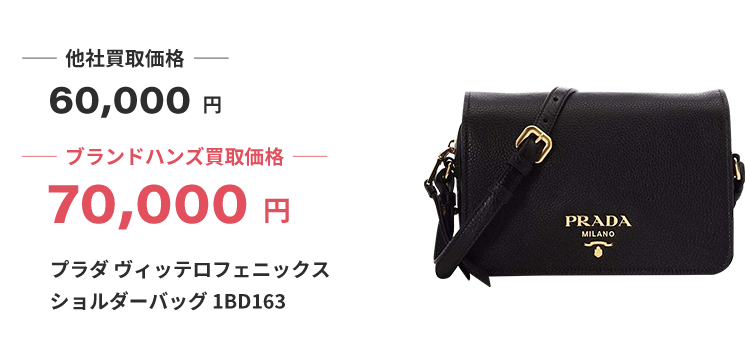 ブランド買取ブランドハンズ神戸三宮プラダ-ヴィッテロフェニックス-ショルダーバッグ-1BD163買取