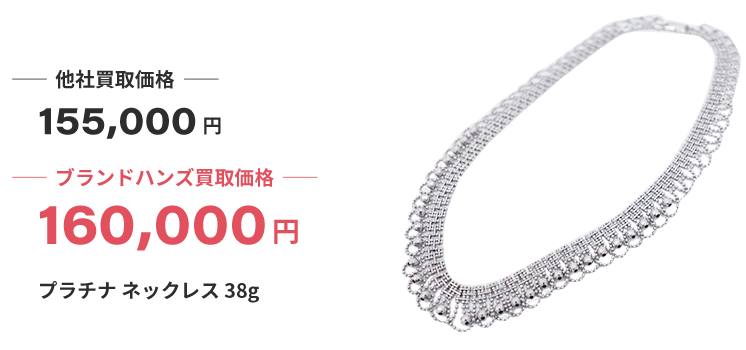 ブランド買取ブランドハンズ難波プラチナネックレス38g買取