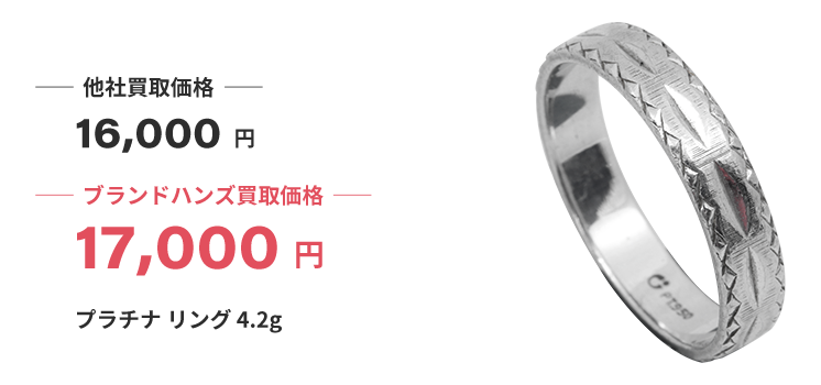 ブランド買取ブランドハンズ宝塚プラチナリング4.2g買取