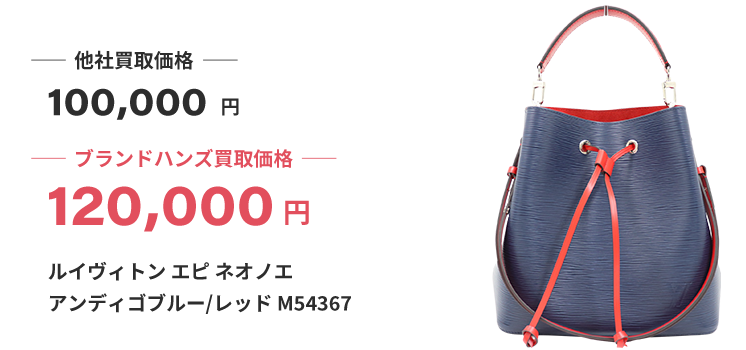 ブランド買取ブランドハンズルイヴィトン-エピ-ネオノエ-アンディゴブルーレッド-M54367-2wayバッグ買取
