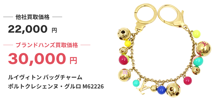 ブランド買取ブランドハンズルイヴィトン-ポルトクレシェンヌ・グルロ-バッグチャーム-M62226買取