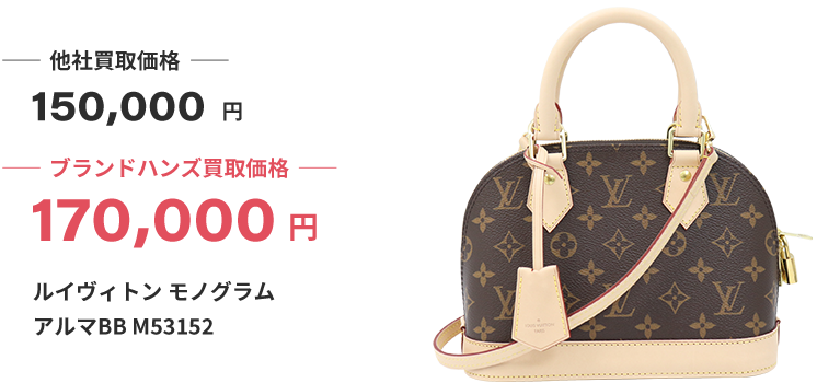 ブランド買取ブランドハンズ吹田ルイヴィトン-モノグラム-アルマBB-M53152-2wayバッグ買取