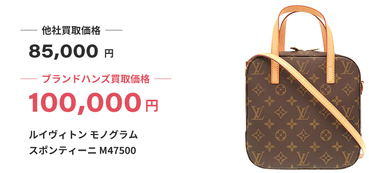 ブランド買取ブランドハンズルイヴィトン-モノグラム-スポンティーニ-M47500-2wayバッグ買取
