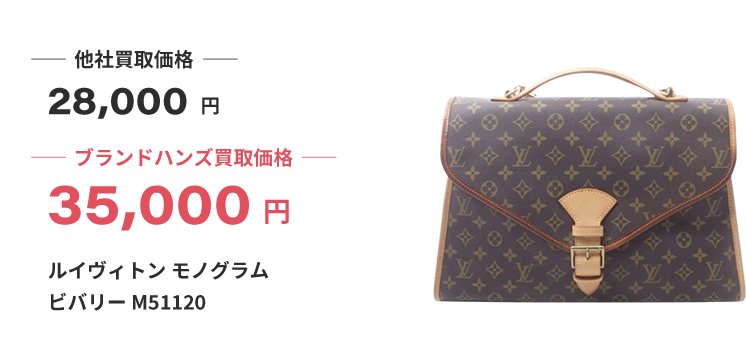 ブランド買取ブランドハンズルイヴィトン-モノグラム-ビバリー-M51120ハンドバッグ買取