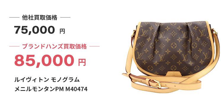 ブランド買取ブランドハンズルイヴィトン-モノグラム-メニルモンタンPM-M40474ショルダーバッグ買取