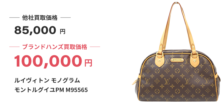 ブランド買取ブランドハンズルイヴィトン-モノグラム-モントルグイユPM-M95565ショルダーバッグ買取