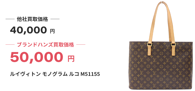 ブランド買取ブランドハンズルイヴィトン-モノグラム-ルコ-M51155トートバッグ買取