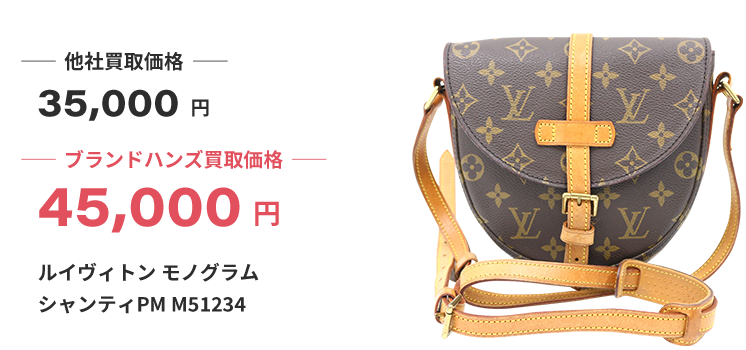 ブランド買取ブランドハンズルイヴィトンモノグラムシャンティPM-M51234ショルダーバッグ買取