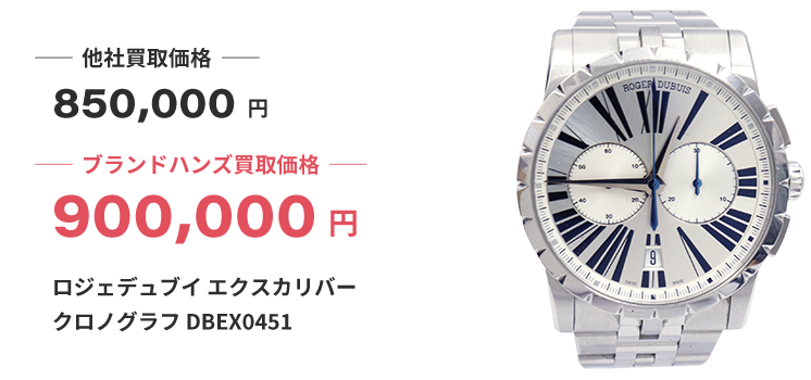 ブランド買取ブランドハンズ枚方時計ロジェデュブイエクスカリバークロノグラフDBEX0451買取