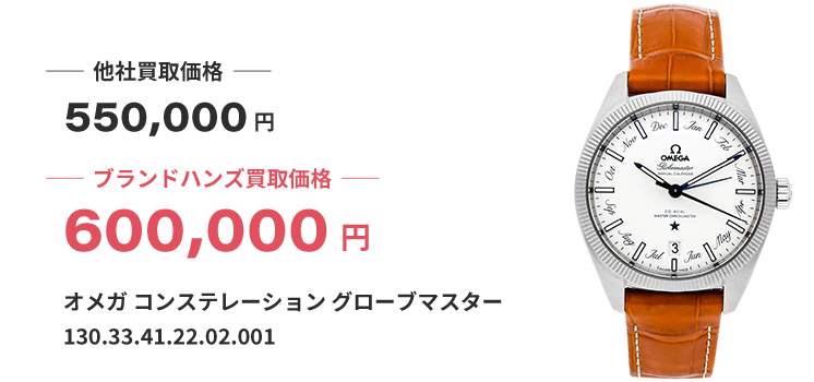ブランド買取ブランドハンズ福島オメガ-コンステレーション-グローブマスター-130.33.41.22.02.001買取600000
