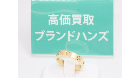 カルティエのK18YGのミニラブリング