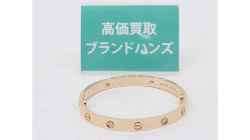 カルティエラブブレスハーフダイヤ全体