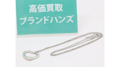 ティファニーPt950オープンハートネックレス