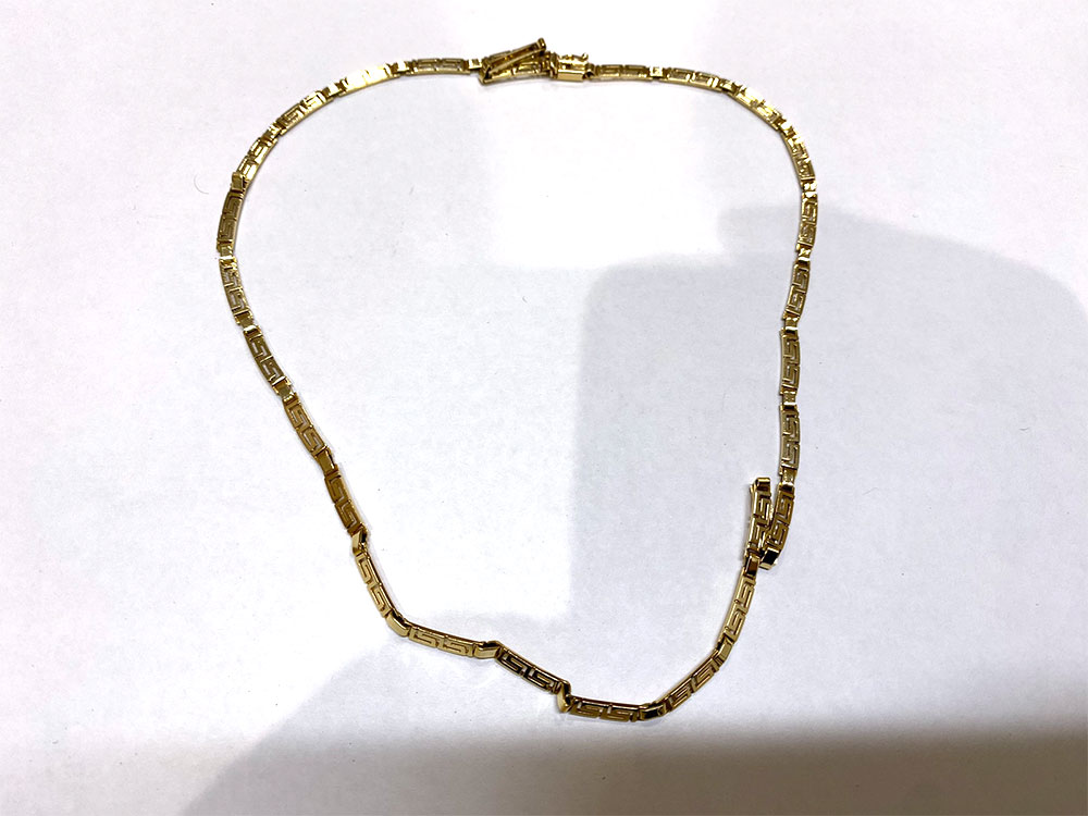 585刻印のK14ネックレス 全体