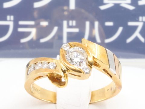 K18PT900ダイヤリング