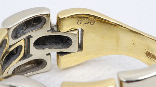 K18ダイヤリングD0.3ct889gカラット刻印