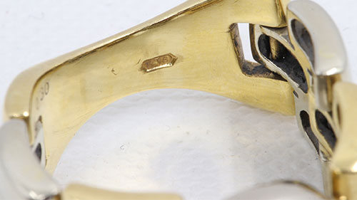 K18ダイヤリングD0.3ct889g金刻印