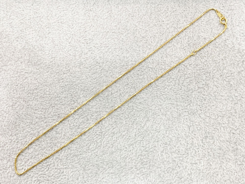 K18・750のチェーンネックレス 全体