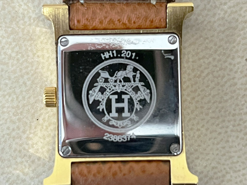 エルメスHウォッチHH1201裏蓋