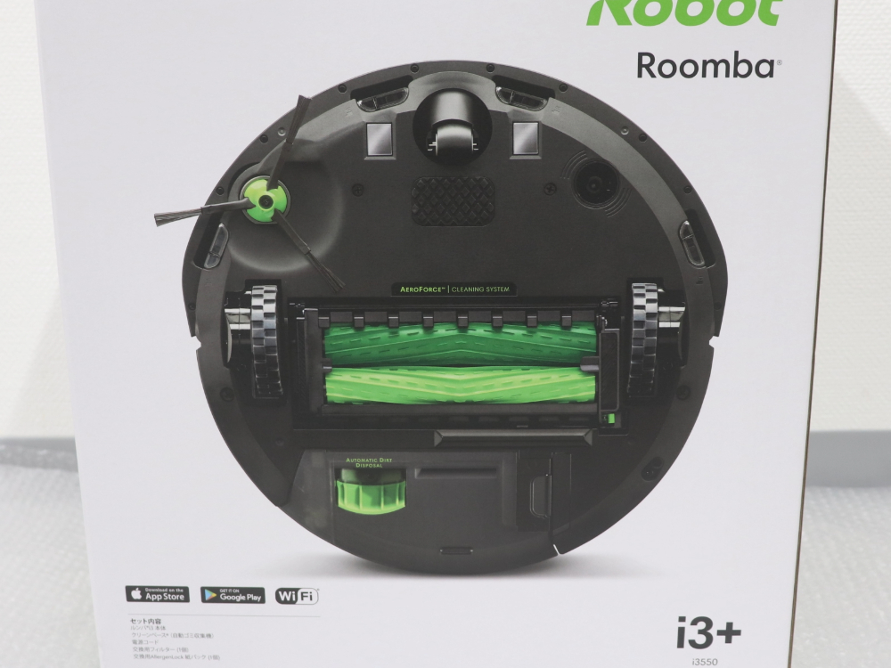 未開封のアイロボットルンバi3+裏面