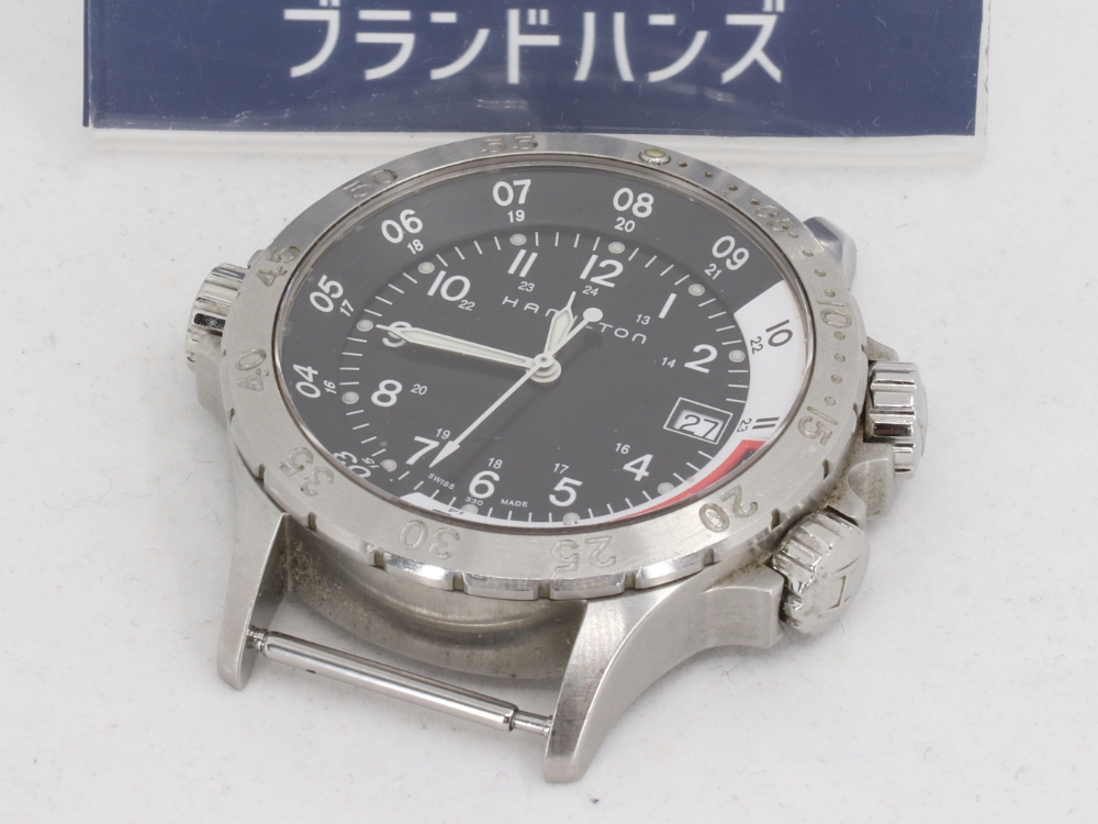 本体のみ不動のハミルトンのカーキGMT斜め